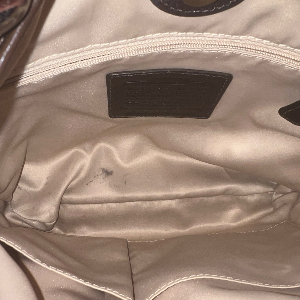 Coach Brown and Tan Signature Shoulder Bag - Picture 6 of 7